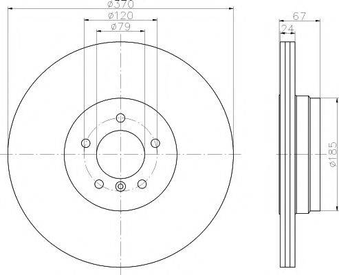 HELLA PAGID 8DD355110051 гальмівний диск