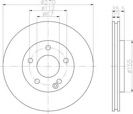 HELLA PAGID 8DD355110231 гальмівний диск