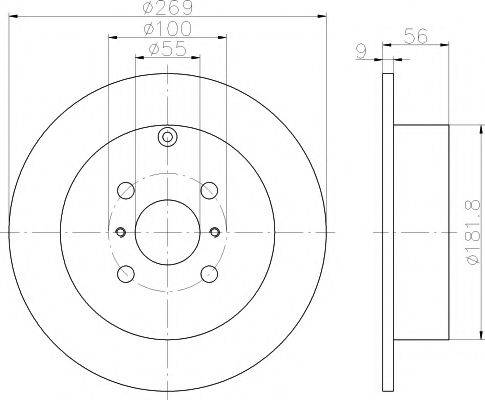 HELLA PAGID 8DD355110491 гальмівний диск