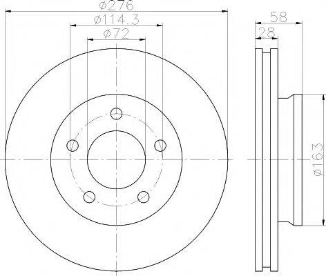 HELLA PAGID 8DD355110841 гальмівний диск