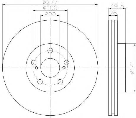 HELLA PAGID 8DD355111621 гальмівний диск