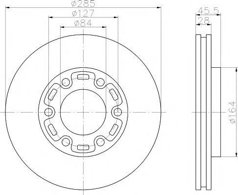 HELLA PAGID 8DD355108531 гальмівний диск