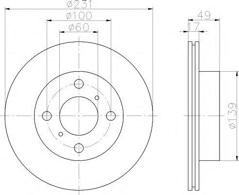 HELLA PAGID 8DD355108571 гальмівний диск