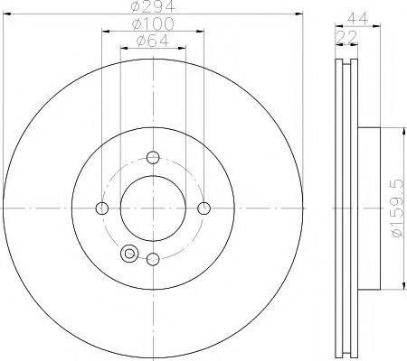 HELLA PAGID 8DD355115871 гальмівний диск