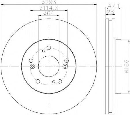 HELLA PAGID 8DD355115941 гальмівний диск