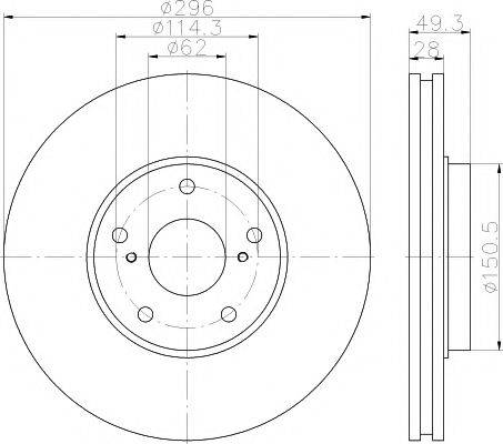 HELLA PAGID 8DD355115981 гальмівний диск