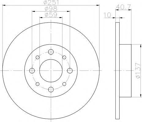 HELLA PAGID 8DD355116441 гальмівний диск