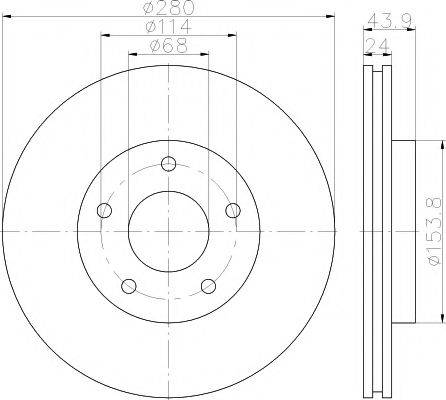 HELLA PAGID 8DD355117321 гальмівний диск