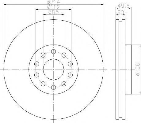 HELLA PAGID 8DD355117791 гальмівний диск