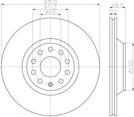 HELLA PAGID 8DD355112121 гальмівний диск