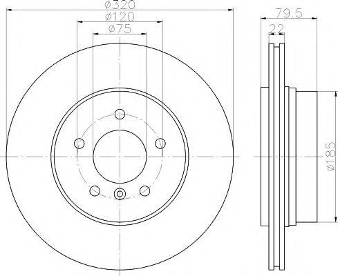 HELLA PAGID 8DD355112241 гальмівний диск