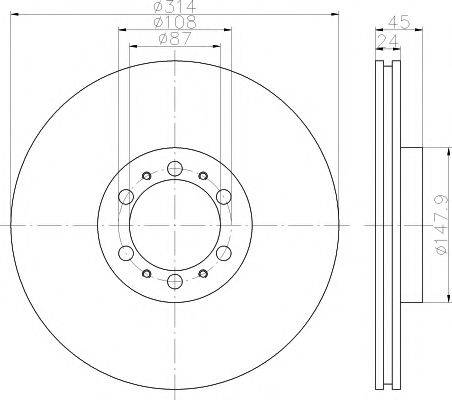 HELLA PAGID 8DD355112481 гальмівний диск