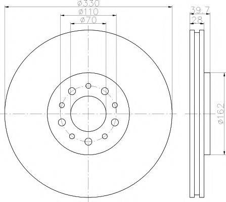 HELLA PAGID 8DD355112521 гальмівний диск