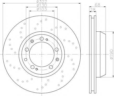 HELLA PAGID 8DD355113141 гальмівний диск