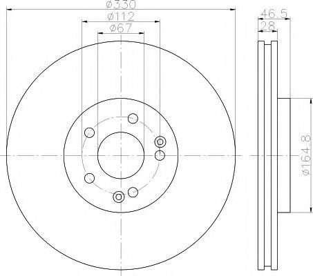 HELLA PAGID 8DD355113241 гальмівний диск