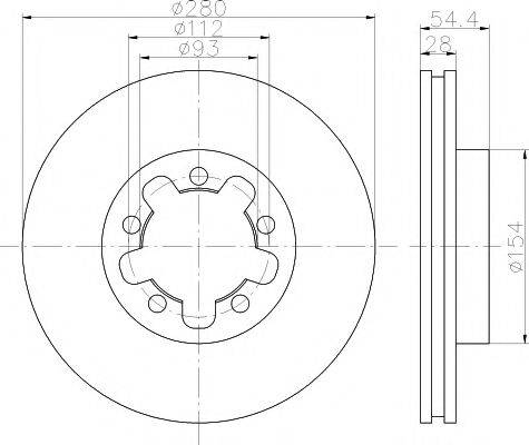 HELLA PAGID 8DD355113261 гальмівний диск