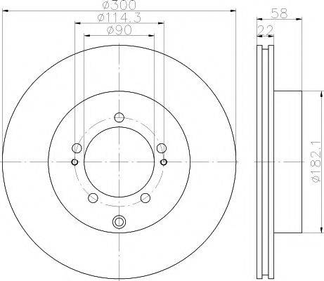 HELLA PAGID 8DD355114911 гальмівний диск