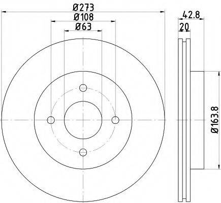 HELLA PAGID 8DD355115051 гальмівний диск