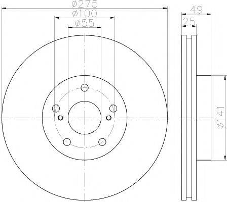 HELLA PAGID 8DD355115081 гальмівний диск