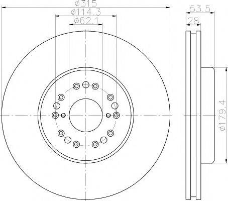 HELLA PAGID 8DD355115141 гальмівний диск