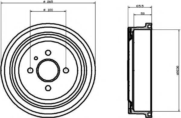 HELLA PAGID 8DT355301201 Гальмівний барабан