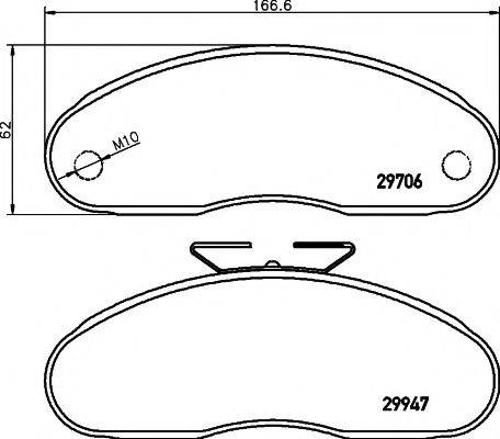 HELLA PAGID 8DB355005321 Комплект гальмівних колодок, дискове гальмо