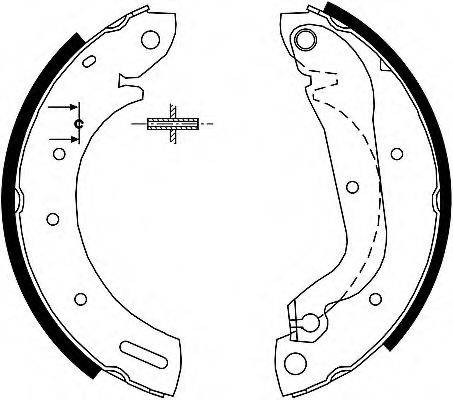 HELLA PAGID 8DB355002321 Комплект гальмівних колодок