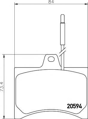 HELLA PAGID 8DB355005891 Комплект гальмівних колодок, дискове гальмо