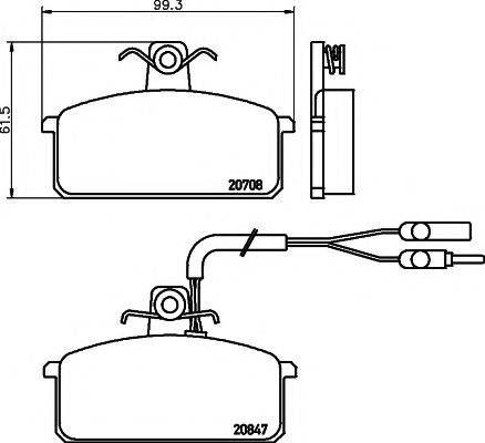 HELLA PAGID 8DB355005981 Комплект гальмівних колодок, дискове гальмо