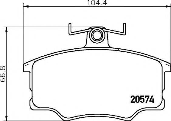 HELLA PAGID 8DB355017591 Комплект гальмівних колодок, дискове гальмо