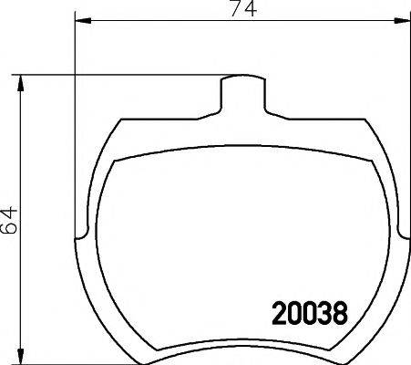 HELLA PAGID 8DB355007081 Комплект гальмівних колодок, дискове гальмо