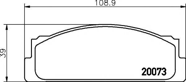 HELLA PAGID 8DB355007111 Комплект гальмівних колодок, дискове гальмо