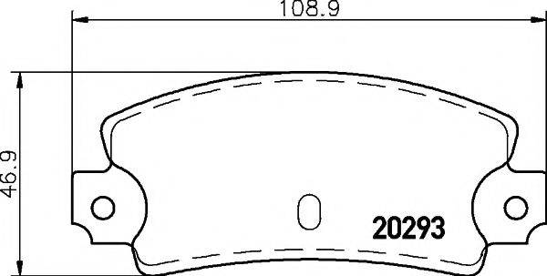 HELLA PAGID 8DB355007141 Комплект гальмівних колодок, дискове гальмо