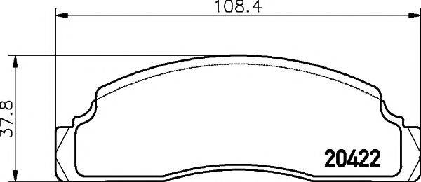 HELLA PAGID 8DB355007161 Комплект гальмівних колодок, дискове гальмо