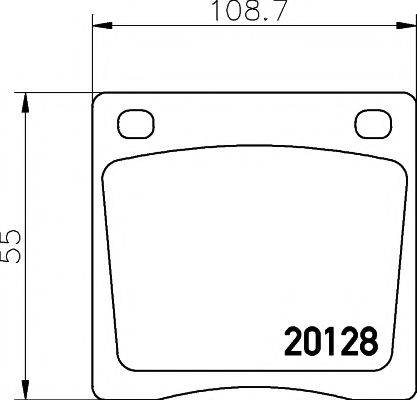 HELLA PAGID 8DB355007181 Комплект гальмівних колодок, дискове гальмо