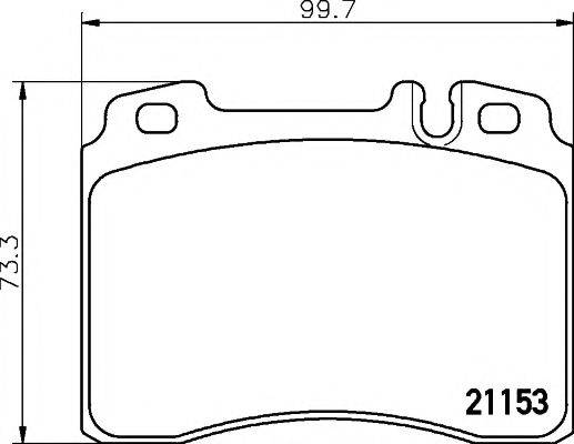 HELLA PAGID 8DB355007471 Комплект гальмівних колодок, дискове гальмо