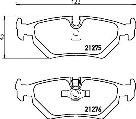 HELLA PAGID 8DB355007801 Комплект гальмівних колодок, дискове гальмо