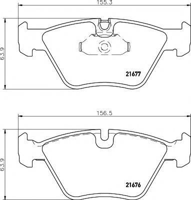 HELLA PAGID 8DB355007961 Комплект гальмівних колодок, дискове гальмо