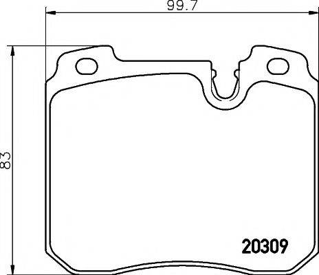 HELLA PAGID 8DB355008071 Комплект гальмівних колодок, дискове гальмо