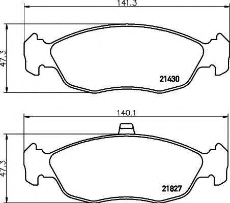 HELLA PAGID 8DB355008291 Комплект гальмівних колодок, дискове гальмо