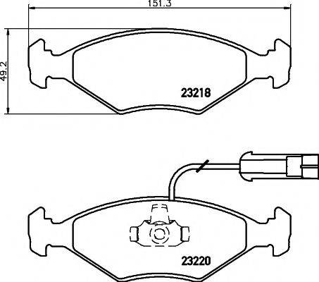 HELLA PAGID 8DB355008391 Комплект гальмівних колодок, дискове гальмо