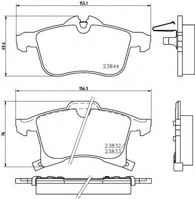 HELLA PAGID 8DB355009221 Комплект гальмівних колодок, дискове гальмо