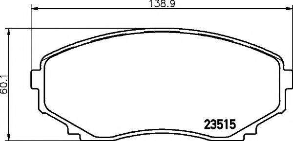 HELLA PAGID 8DB355009641 Комплект гальмівних колодок, дискове гальмо