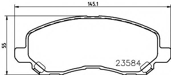 HELLA PAGID 8DB355009671 Комплект гальмівних колодок, дискове гальмо