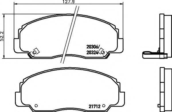 HELLA PAGID 8DB355009791 Комплект гальмівних колодок, дискове гальмо