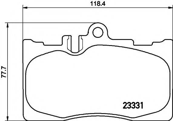 HELLA PAGID 8DB355009861 Комплект гальмівних колодок, дискове гальмо