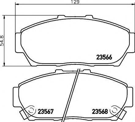 HELLA PAGID 8DB355009981 Комплект гальмівних колодок, дискове гальмо