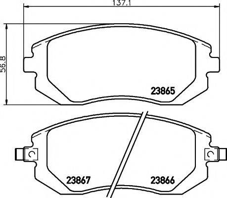 HELLA PAGID 8DB355010211 Комплект гальмівних колодок, дискове гальмо