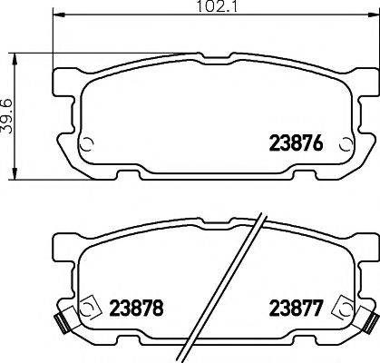 HELLA PAGID 8DB355010271 Комплект гальмівних колодок, дискове гальмо