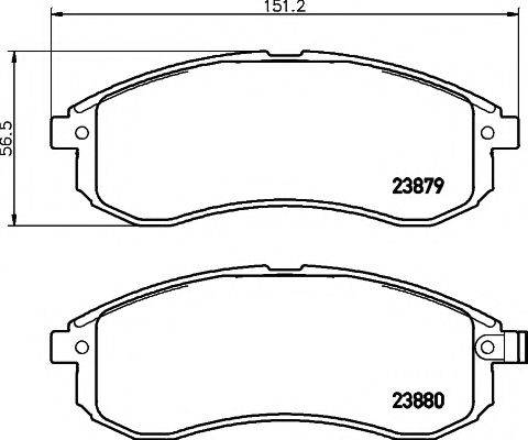 HELLA PAGID 8DB355010281 Комплект гальмівних колодок, дискове гальмо